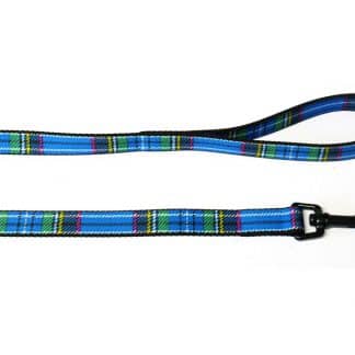 Ancol Indulgence Nylon Lead - Blue Tartan-0