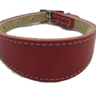 BBD Leather Hound Buckle Collar - Red-0