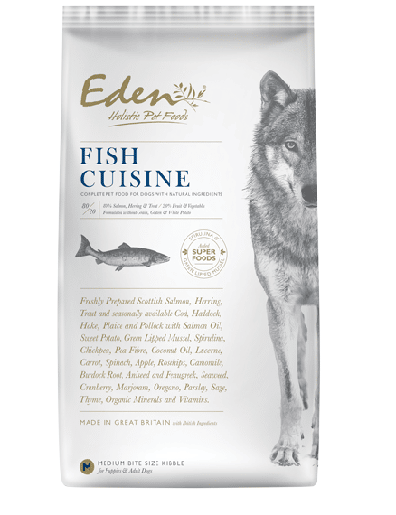 Image shows a bag of Eden Fish Cuisine