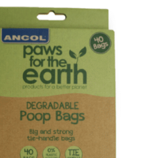 Ancol Paws for the Earth Flat Degradable Pack Poo Bags - 40 pack